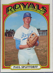 1972 Topps Baseball Cards      315     Paul Splittorff